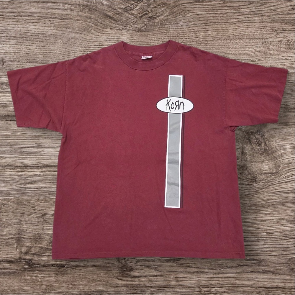 Vintage Korn Shirt XL Maroon Murina 90s Nu Metal Band Tee USA Single Stitch